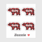 Baby Beer - rood en zwart slib Sticker (Vel)