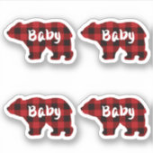 Baby Beer - rood en zwart slib Sticker (Voorkant)