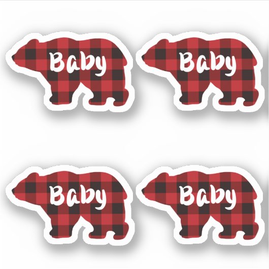 Baby Beer - rood en zwart slib Sticker (Voorkant)