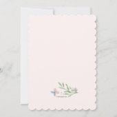 Baby Beer Roze Baby shower Kaart (Achterkant)