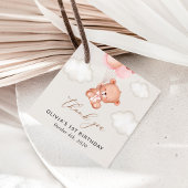 Baby Beer, roze ballonnen, eerste verjaardag Bedankjes Labels