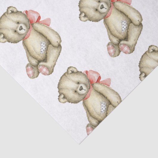 Baby Beer roze Waterverf Tissuepapier (Detail)