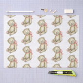 Baby Beer roze Waterverf Tissuepapier (Craft)