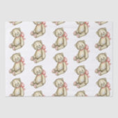 Baby Beer roze Waterverf Tissuepapier (Voorkant)