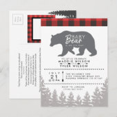 Baby Beer | Rustisch Baby shower | Lumberjack Uitnodiging Briefkaart (Voorkant / Achterkant)