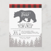 Baby Beer | Rustisch Baby shower | Lumberjack Uitnodiging Briefkaart (Voorkant)