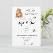 Baby Beer Sip & See gepersonaliseerd Kaart (Staand voorkant)