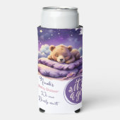 Baby Beer Slapen Paarse Galaxy Meisje Baby shower Seltzer Blikjeskoeler (Seltzer Voorkant)