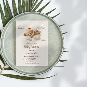 Baby Beer Sleep Cloud Boho Baby shower Kaart