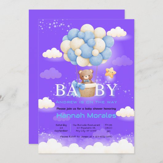 Baby Beer Thema Baby shower Kaart (Voorkant / Achterkant)