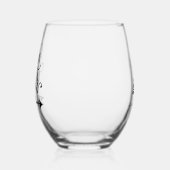 Baby Beer Tribal Calligrafie gepersonaliseerd Wijnglas Zonder Voet (Links)