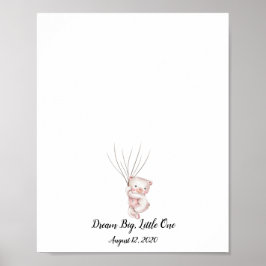 Baby Beer Vingerafdruk Gastenboek Poster