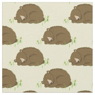 Baby beer Waterverf Nursery Woodland Animal Stof