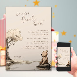 Baby-Beer | We kunnen bijna wachten op Baby shower Kaart