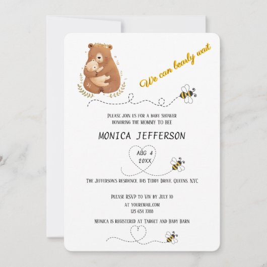 Baby Beer We kunnen nauwelijks wachten gepersonali Kaart (Voorkant)