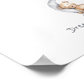 Baby Beer zit op het Moon - Guest Book Poster (Hoek)