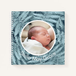 BABY BEHOUD JOURNAL UNIQUE SILVER FERN CUSTOM NOTITIEBOEK