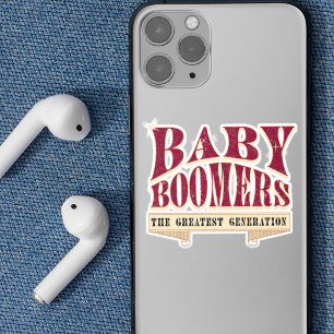 Baby belichaamt de leuze van het grootste generati sticker