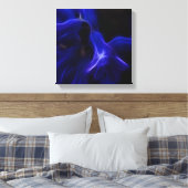 Baby bell blauw abstract - omwikkeld canvas abstra afdruk (Insitu (Slaapkamer))