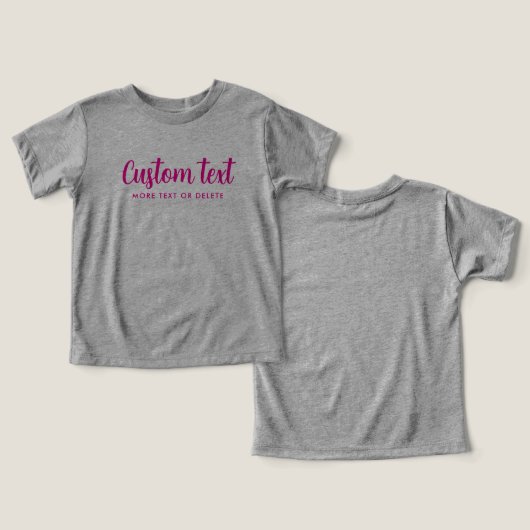 Baby Bella Canvas Tri-blend Grey & Pink Template (Ontwerp Voorkant & Achterkant)