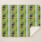 Baby Belted Galloway Calves, Med Sherpa Blanket Deken (Voorkant (horizontaal))