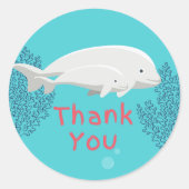 Baby Beluga Dank u Sticker (Voorkant)