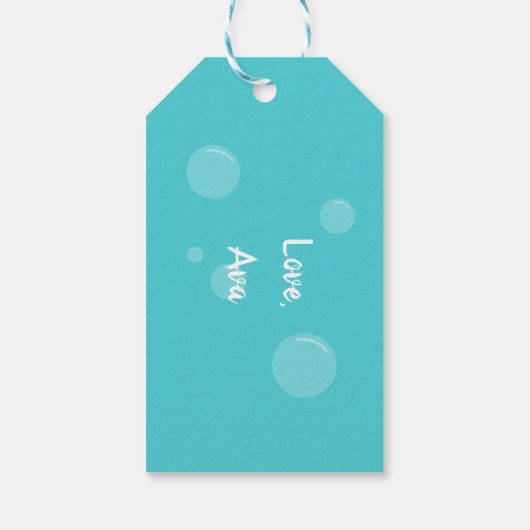 Baby Beluga Favor Tag Cadeaulabel (Achterkant)
