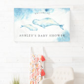 Baby Beluga | Ocean Baby shower Welcome Banner (Insitu)