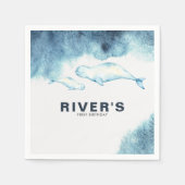 Baby Beluga | Ocean Birthday Servet (Voorkant)