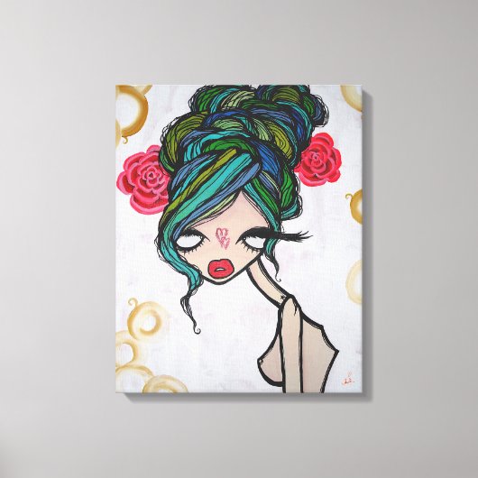 "Baby Beluga" omcirkeld Canvas, 16x20 Canvas Afdruk (Voorkant)
