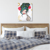 "Baby Beluga" omcirkeld Canvas, 16x20 Canvas Afdruk (Insitu (Slaapkamer))