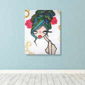 "Baby Beluga" omcirkeld Canvas, 16x20 Canvas Afdruk (Insitu (Houten vloer))