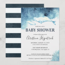 Baby Beluga | Uitnodiging voor babyfeestje