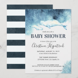 Baby Beluga | Uitnodiging voor babyfeestje