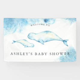 Baby Beluga | Welkombanner voor babyfeestje in de Spandoek