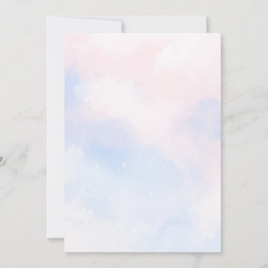 Baby Beluga Whale Geslacht Onthulling Party Uitnod Kaart (Achterkant)