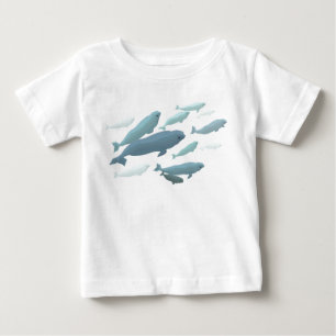 Baby Beluga Whale Shirt Leuke Walvis Art Baby Shir