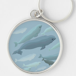 Baby Beluga Whale Sleutelhanger Whale Art Gifts