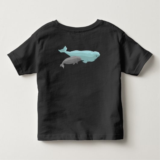 Baby Beluga Whale T-Shirt Cute Toddler Whale Art (Achterkant)