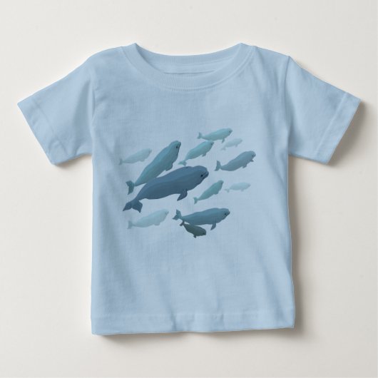 Baby Beluga Whale T-Shirt Cute Whale Art (Voorkant)