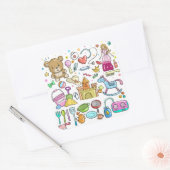 Baby benodigdheden vierkante sticker (Envelop)