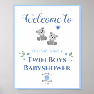 Baby beren baby shower welkom bord poster