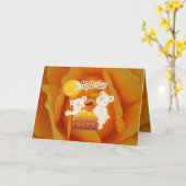 Baby Beren Birthday Kaart (Gele Bloem)