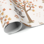 Baby Beren Eekhoorns Baby shower Cadeaupapier (Rol Hoek)