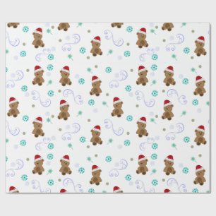 Baby Beren Kerst Cadeaupapier
