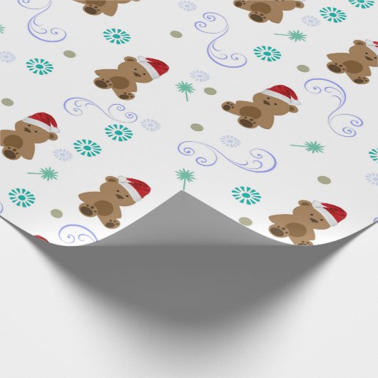 Baby Beren Kerst Cadeaupapier (Hoek)