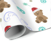 Baby Beren Kerst Cadeaupapier (Rol Hoek)