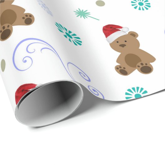 Baby Beren Kerst Cadeaupapier (Rol Hoek)