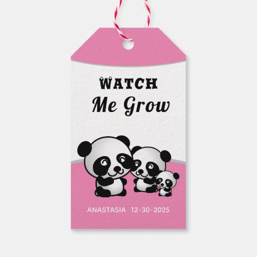 Baby Beren Roze Baby Kind Cadeaulabel (Achterkant)