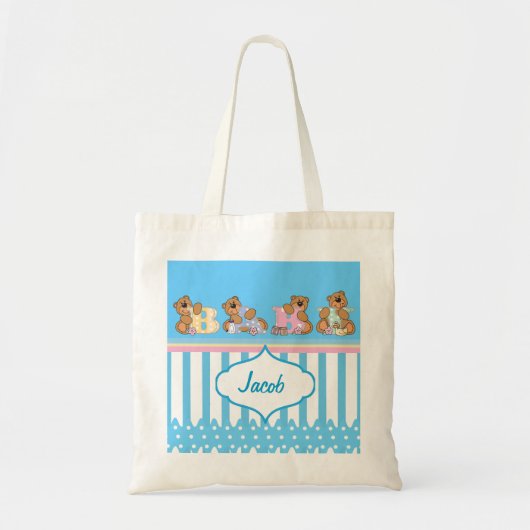 Baby Beren voor een jongen Tote Bag (Voorkant)